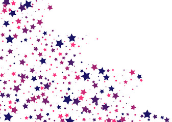 Shooting stars confetti. Multi-colored stars. Holiday background. Abstract texture on a white background. Design element. Vector illustration, EPS 10	