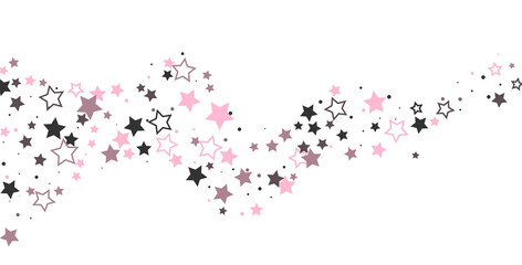 Shooting stars confetti. Multi-colored stars. Holiday background. Abstract texture on a white background. Design element. Vector illustration, EPS 10	