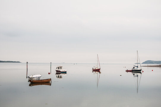 Small boats in the harbour at Dungarvan, Ireland