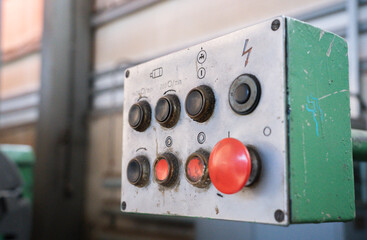 Emergency button in technical production