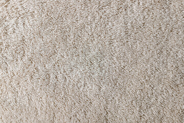 Macro closeup of a beige towel