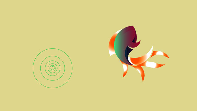 Logo on a golden circle