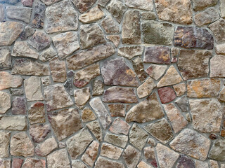 Multi-Colored Stone Wall Background Texture