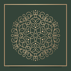 creative mandala logo line art style. premium vector