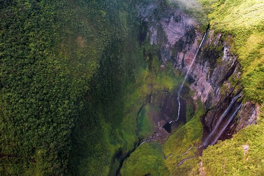 Waterfall from the sky, Trou de fer Reunion Island