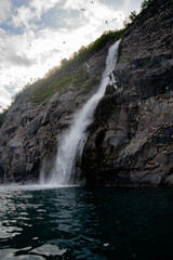 Seagulls and Waterfall 1