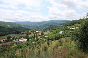 Fototapeta na wymiar village in the valley
