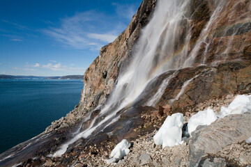 Waterfall, Disko Bay, Greenland