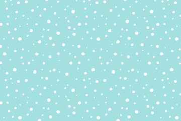 Vector background with snowing, hand drawn abstract snow. Simple design for Christmas.