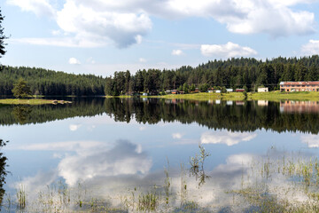 Landscape with Shiroka polyana Reservoir, Bulgaria