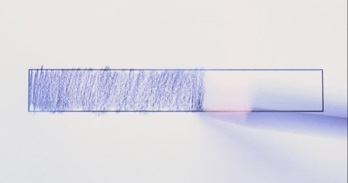 Paint the progress bar by hand with a pen. Animated concept Idea.