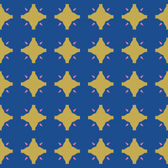 Fototapeta premium Vector seamless pattern texture background with geometric shapes, colored in blue, green, pink colors.
