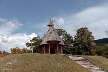 Village Vitasi, Serbia - Log Orthodox Church