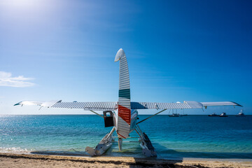 Sea Plane Parked at Beach