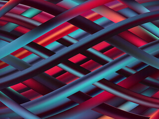 Abstract 3D background with waves. Vector illustration