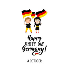 Germany Unity Day greeting card. Happy Unity Day Germany, October 3
