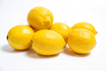 lemons on white background