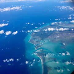 Vista aérea do Caribe 