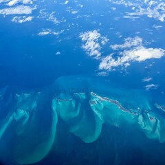 Magnífica vista áerea do Caribe