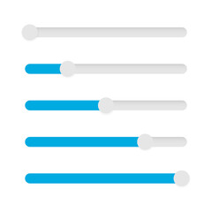 Slider bar blue ui scroll vector illustration isolated on the white