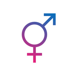 Gender icon gradient concept illustration in flat style