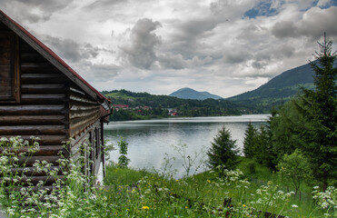 Naklejka premium Bistrita,ROMANIA, 2020 ,View of Colibita Lake