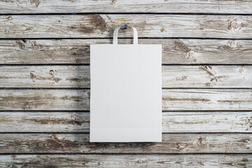 White paper shopping bag