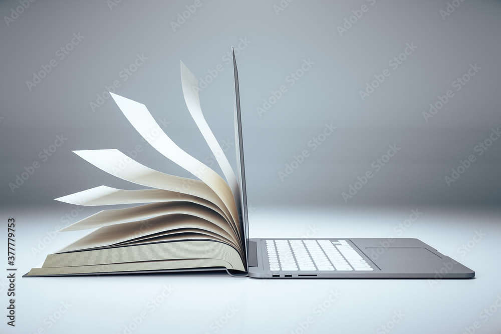 Aufkleber abstract open book notebook