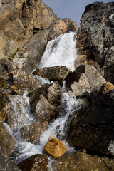 Waterfall along Fjord, Greenland