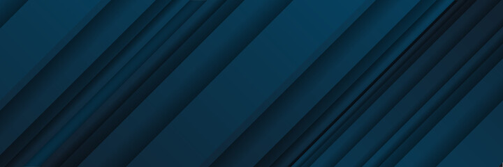 Obraz premium Abstract modern blue banner background. Bright navy blue dynamic abstract vector background with diagonal lines. 3D cover of business presentation banner for sale event