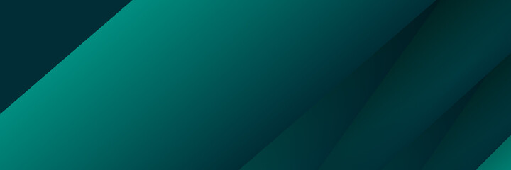 Modern dark green abstract banner background. Abstract green light line cross shadow on black blank space design modern futuristic technology background vector illustration. 