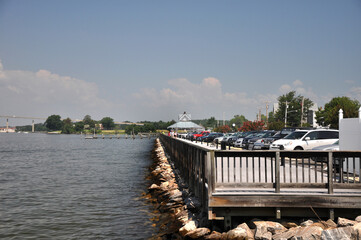 The Solomon Island boardwalk and ferry landing area. The Island is tourist friendly and welcoming.  