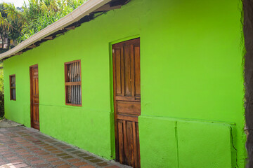 Colonial house. Colombian traditional architecture 