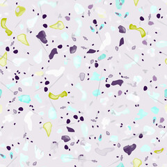 Terrazzo Texture Vector. Flooring Seamless Pattern