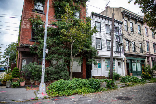Buildings in the Vinegar Hill section of Brooklyn, New York on Sunday, Sept. 13, 2020. (Gordon Donovan)