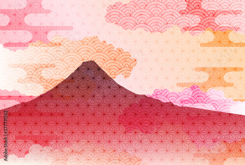 富士山 年賀状 和柄 背景 Wall Mural Wallpaper Murals J Boy 富士山 年賀状 和柄 背景 Wall Mural Wallpaper Murals J Boy