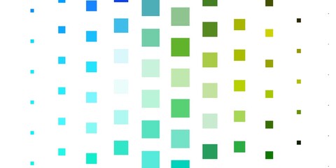 Light Blue, Green vector background with rectangles. Rectangles with colorful gradient on abstract background. Pattern for commercials, ads.