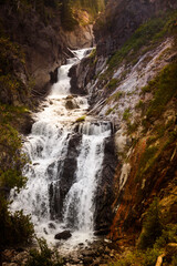 Mystic falls on the Firehole river in Yellowstone