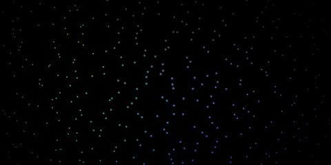 Dark Blue, Green vector background with small and big stars. Blur decorative design in simple style with stars. Pattern for wrapping gifts.