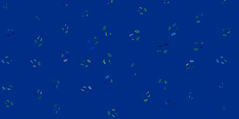 Light Blue, Green vector backdrop with woman's power symbols.