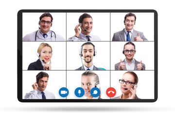 Concept of virtual collaboration through videoconferencing