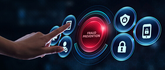 Cyber security data protection business technology privacy concept. Fraud prevention