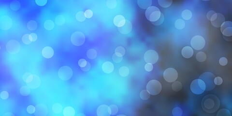 Light BLUE vector template with circles. Abstract colorful disks on simple gradient background. New template for a brand book.