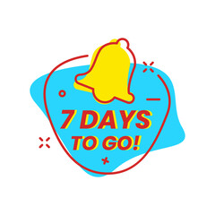 Sign 7 days to go for you using in banner or web