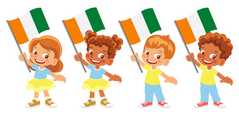 cote d'ivoire - Ivory Coast flag in hand set