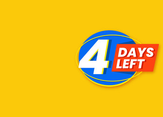 Promotional banner with number of days left sign