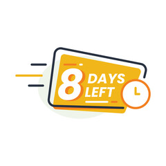 Promotional banner with number of days left sign