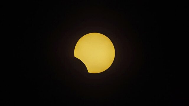 An amazing astronomy event a Solar Total Eclipse. The moon passes through the Sun disk covering the full Solar surface. Here we can see all the phases in an awe time lapse from Atacama Desert, Chile
