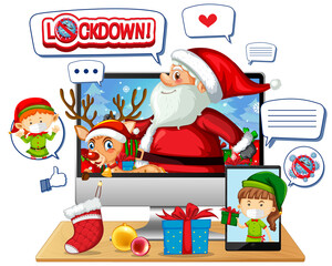 Online Xmas celebration through mobile device