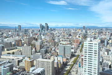 Obraz premium 名古屋駅周辺の高層ビル 愛知県 日本